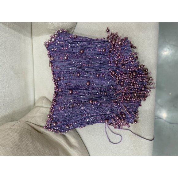 Albinadyla Lavender Corset Set Size 2 Retails $1,250 - Picture 4 of 10